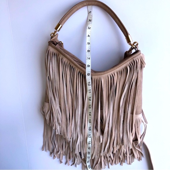 Leather Fringe Shoulder or Crossbody Bag - Picture 7 of 16